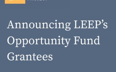 Announcing LEEP’s Opportunity Fund Grantees